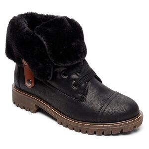 ROXY - girls 4 youth - Bruna roll down boot. Black